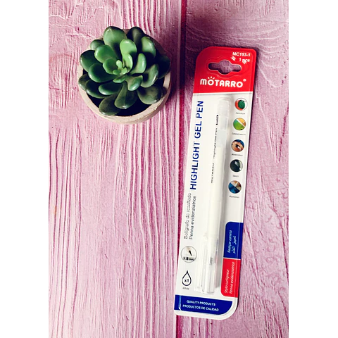 Lápiz Gel 0.8 Blanco Motarro