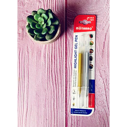 Lápiz Gel 0.8 Dorado / Plateado Motarro