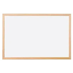 Pizarra Blanca 30 x 45 Borde Madera Arte Top