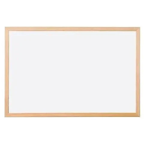 Pizarra Blanca 30 x 45 Borde Madera Arte Top