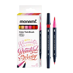 Set Marcadores Color Twin Brush Flower