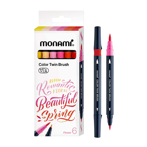 Set Marcadores Color Twin Brush Flower