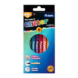 PLUMON SCRIPTO 8 COLORES TORRE GLITTER