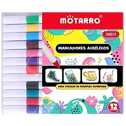 Set 12 Plumones Acrílico Motarro