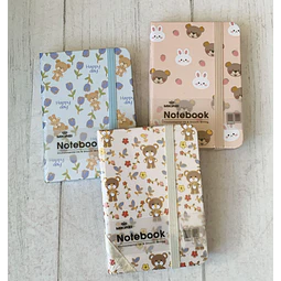 Libreta Con Elástico 96 Hojas 10.5 X 7.5 Cm Motarro Osito