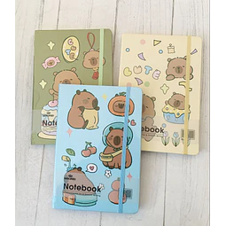 Libreta Con Elático Capybara 21 X 14.5 Motarro