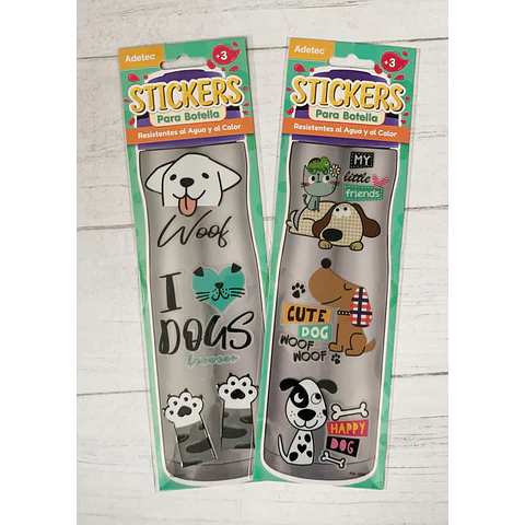 Stickers Resiste Al Agua y Calor Diseño Perrito 7,5X22Cm Adetec
