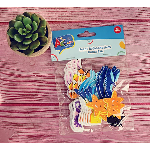 Figura Peces Goma Eva Adhesiva Artcraft