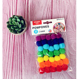 Pompones Brillantes 25Uni Motarro