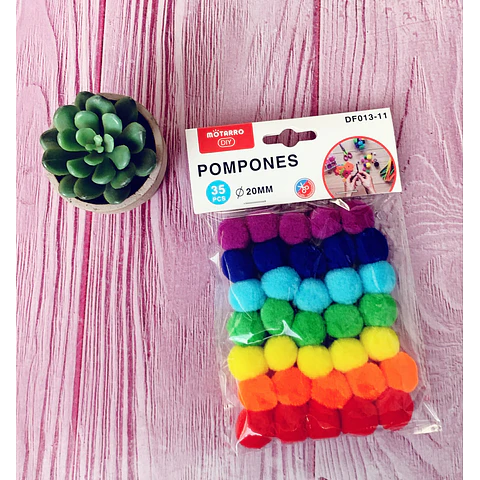 Pompones Brillantes 25Uni Motarro