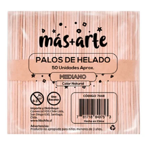 Palo Helado Delgado Natural Mas Arte