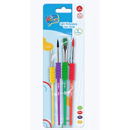 Set De Pinceles Con Grip 2-6-10-12 Art-Craft