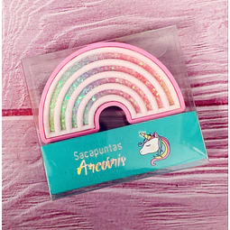 Sacapuntas Simple Con Deposito Lavoro Arcoíris Glitter