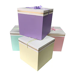 Caja Regalo Plegable 10X10Cm Pastel