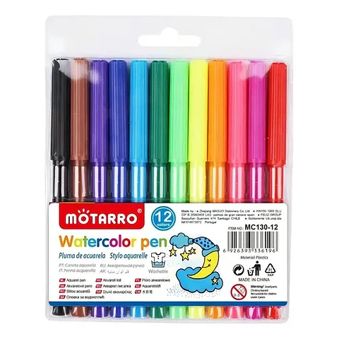 Plumon Scripto 12 Colores Motarro