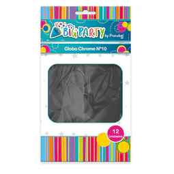 Bolsa Globo N12 Chrome Negro 12Uni Big Party