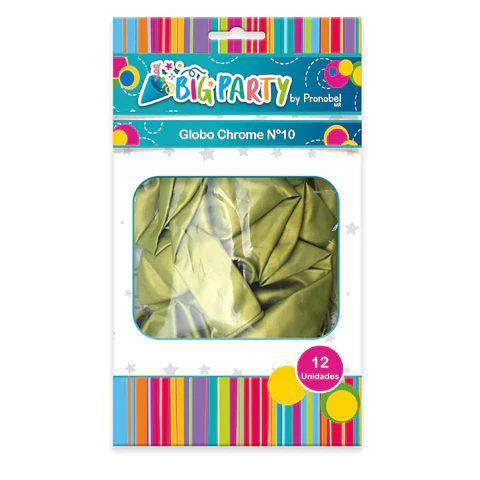 Bolsa Globo N12 Chrome Negro 12Uni Big Party