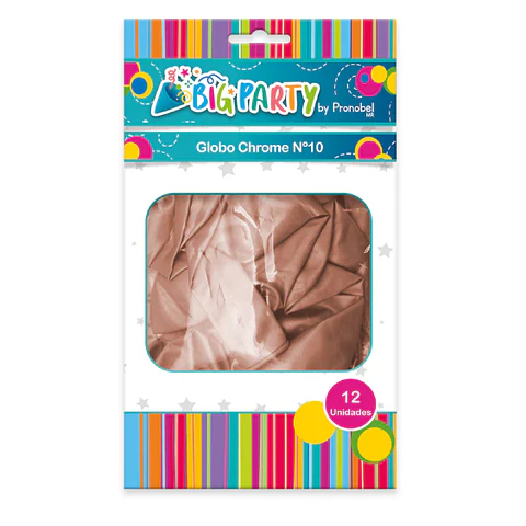 Bolsa Globo N12 Chrome Negro 12Uni Big Party
