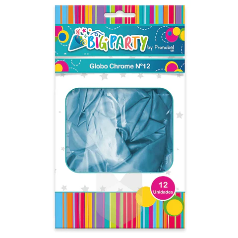 Bolsa Globo N12 Chrome Negro 12Uni Big Party