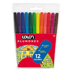 Plumon Scripto 12 Colores Colon