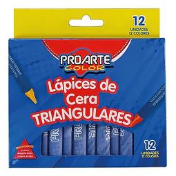 Lapiz De Cera 12 Col. Jumbo Triangular ProArte