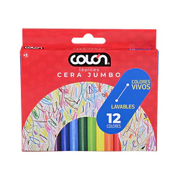 Lapiz de Cera 12 Col. Jumbo Colon