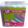 Balde de Tiza Jumbo 20Unid. Colores Arte Top