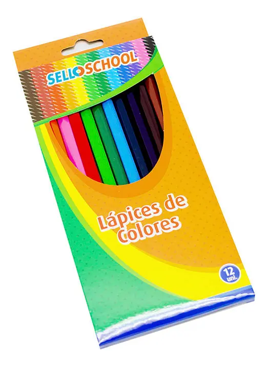 Lapiz 12 Colores Hexagonal SellSchool