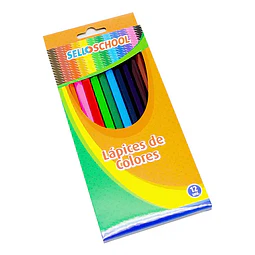 Lapiz 12 Colores Hexagonal SellSchool