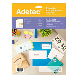 Etiqueta Adhesiva Circular 32Mm 25Hjs Carta Adetec