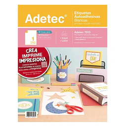 Etiqueta Adhesiva 216X279 10Hjs Carta Adetec