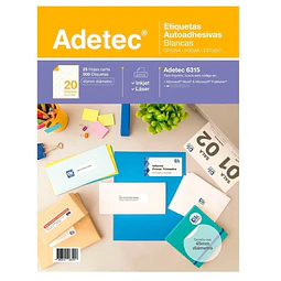 Etiqueta Adhesiva Circular 45Mm 25Hjs Carta Adetec