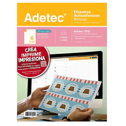 Etiqueta Adhesiva 101X85 Carta Blanca Adetec
