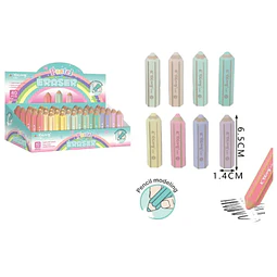 Goma De Borrar Plastica Forma de Lapiz Pastel