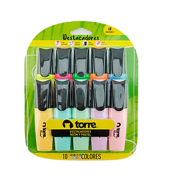 Set 10 Destacador Fluor y Pastel Torre