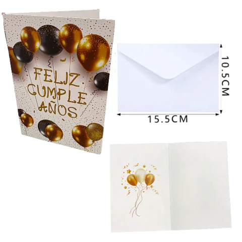 Tarjeta Saludos Cumpleaños Blanca Feliz Group