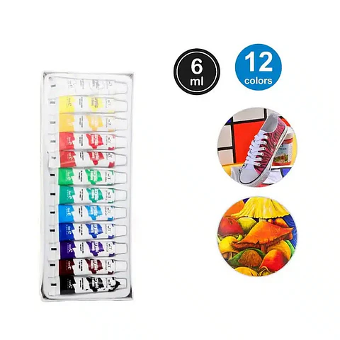Acrilico 12 Colores Motarro 6 Ml (tubo)