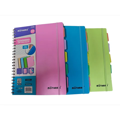 Cuaderno 5 Divisiones 140 Hjs. 7Mm Motarro
