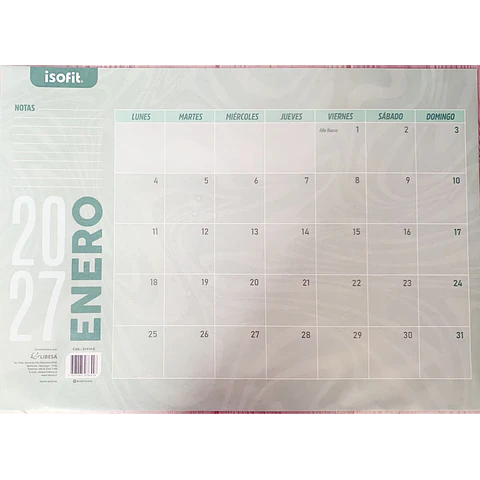 Calendario de Escritorio Mensual Isofit