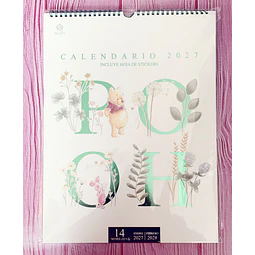 Calendario Winnie Pooh 30x40 Cms 2027