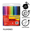 Plumon Scripto 12 Colores Ross