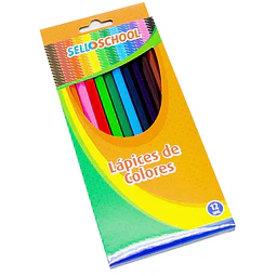 Lápiz 12 Colores Hexagonal Selloschool
