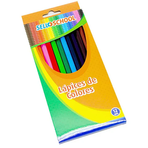 Lápiz 12 Colores Hexagonal Selloschool
