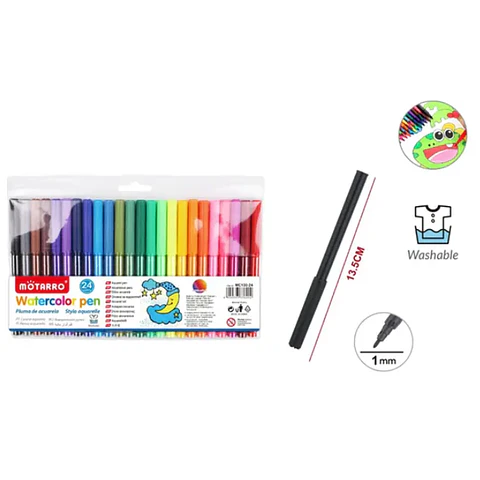 Plumon Scripto 24 Colores Motarro