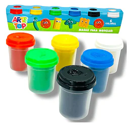 Set Masa Modelar 6 Colores Arte Top