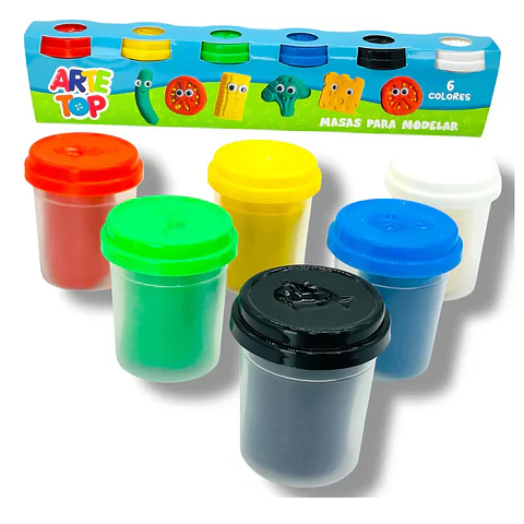 Set Masa Modelar 6 Colores Arte Top