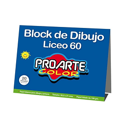 Block Dibujo Liceo 20 Hojas Proarte