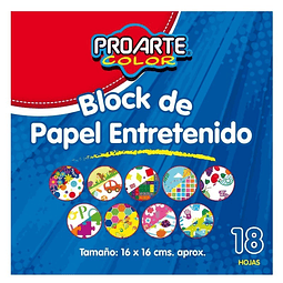 Block Papel Entretenido 16x16 18 Hojas Proarte
