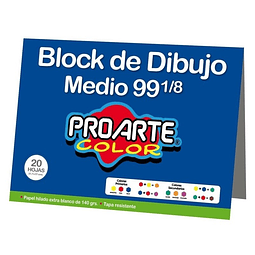 Block Dibujo Medio 99 1/8 20 Hojas Proarte
