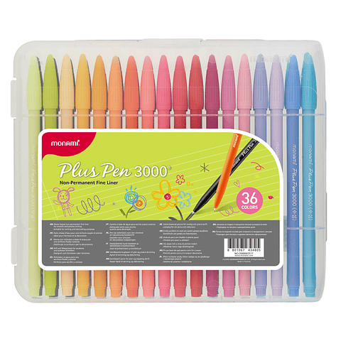 Plus Pen 3000 36 Colores Monami